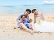 子供と一緒に！家族とビーチで結婚写真♡特集