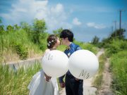 山のない沖縄の広い空と!フォトウェディングを♡DOR WEDDING