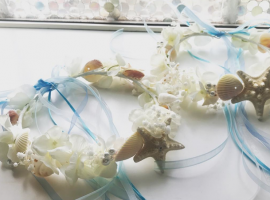 リゾートウェディングに似合う♡可愛すぎるシェル冠